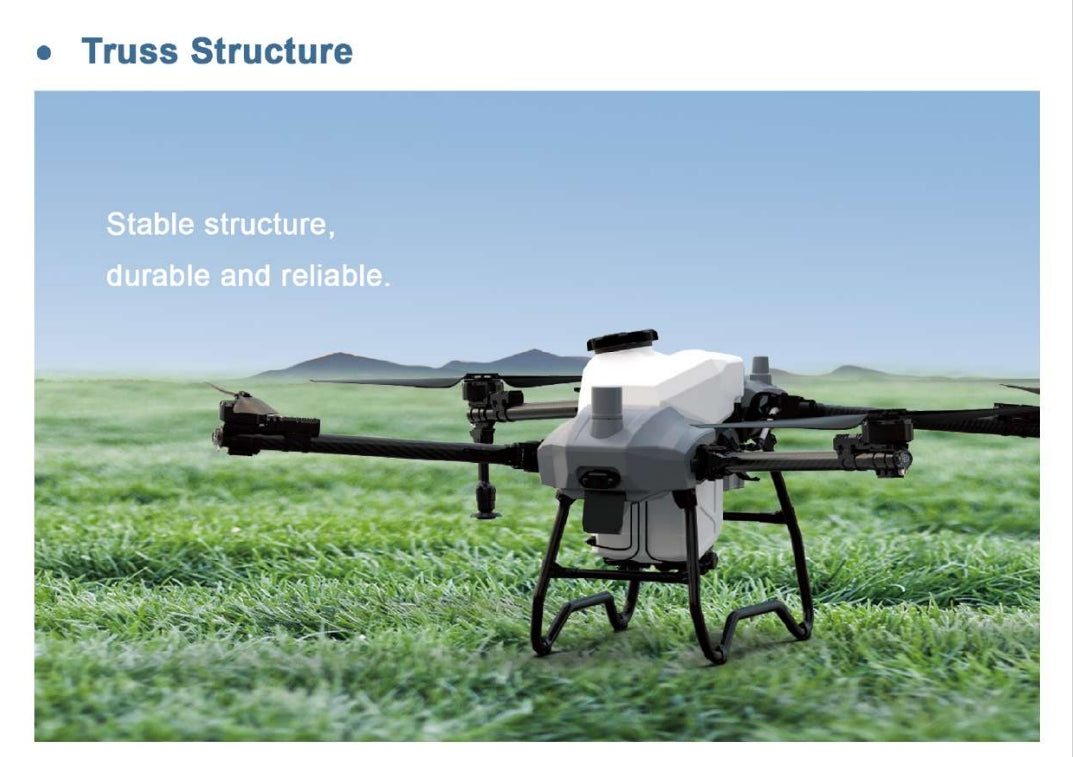 RCDrone, Stable Truss Structure ensures durability and reliability for a robust agricultural drone operation.