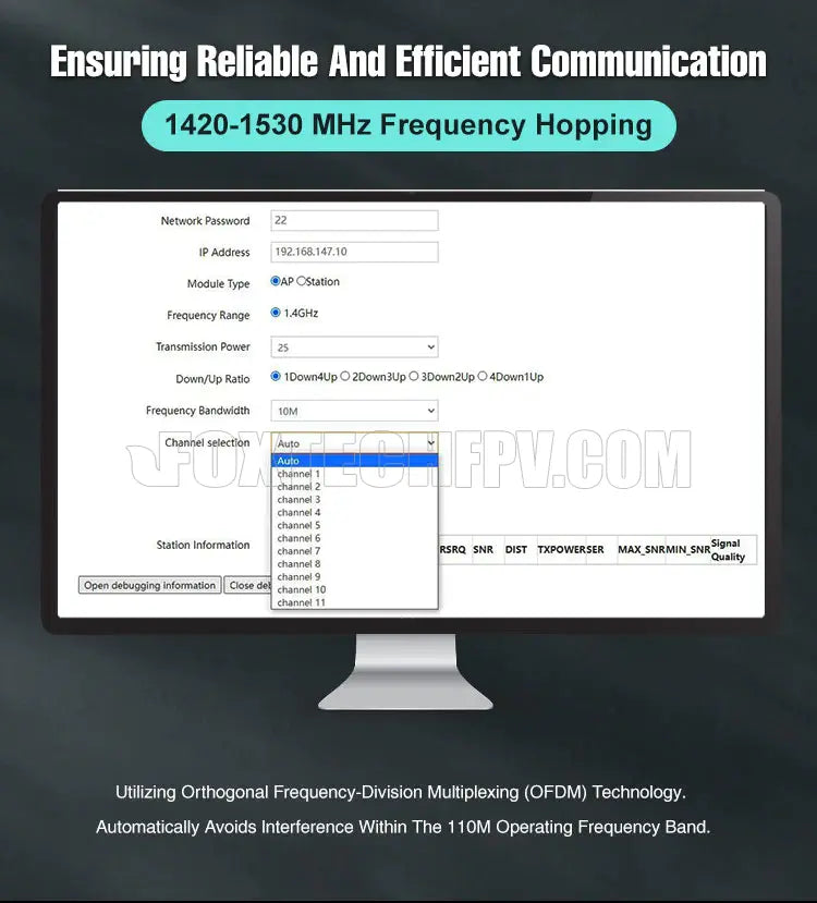 Foxtech VDC Pro 10KM 30KM 50KM 1.4GHZ 1.5GHZ MESH Networking Wireless Transmission System 11 video-data-rc-link