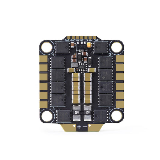 HGLRC 60A 6S V1 BL_S 4-in-1 ESC top side with solder pads and mounting holes