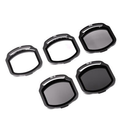 SpeedyBee ND/UV/CPL lens filter set with UV, CPL, ND8, ND16 and ND32 filters in black frames