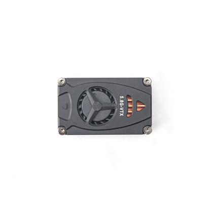 Top view of the VTX showing cooling fan guard, corner screws, and 5.8G-VTX marking