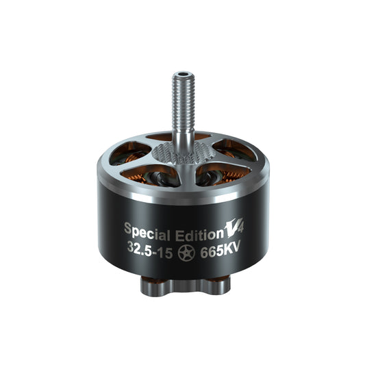BrotherHobby Special Edition V4 32.5-15 665KV brushless motor with top threaded shaft and open bell housing