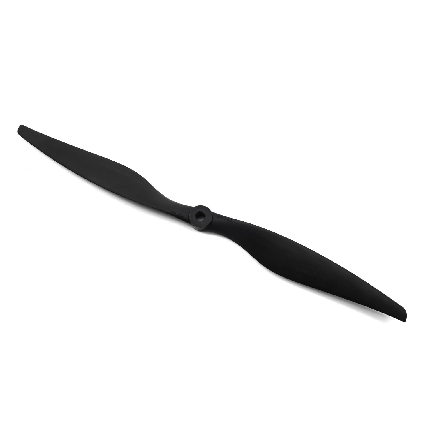 HQProp Thin Electric Propeller, black two-blade prop with center hub on white background