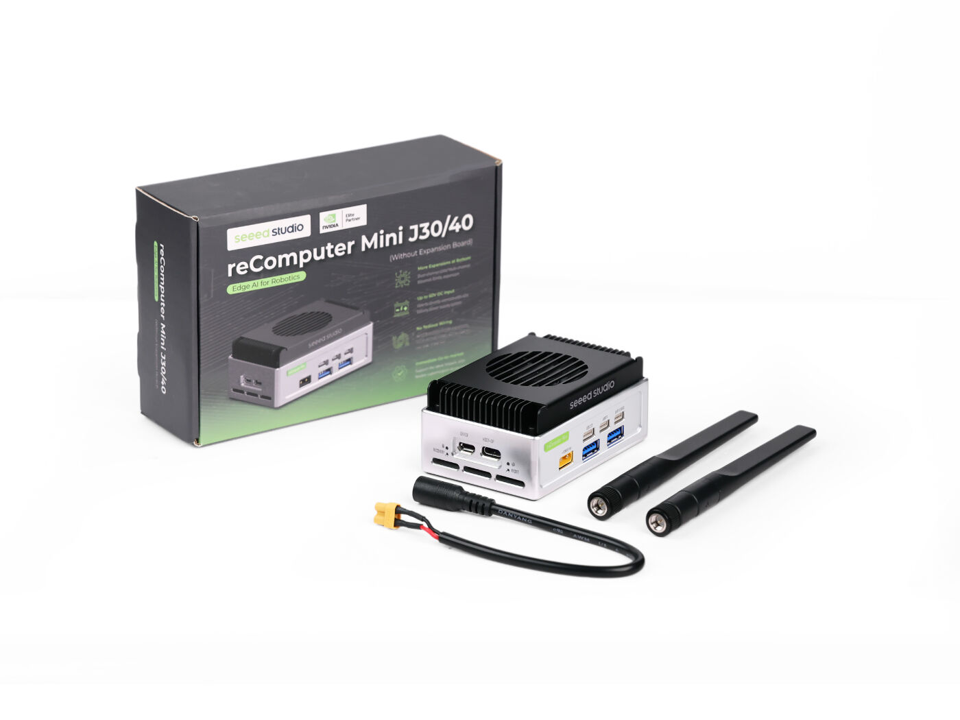 Compact edge AI device for robotics, powered by NVIDIA Jetson Orin Nano 8GB, delivering 40 TOPS performance in a mini form factor.