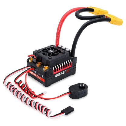 Rocket-RC Supersonic V2 waterproof brushless ESC with cooling fan, power leads and switch