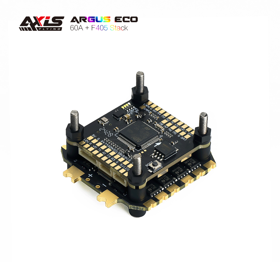 Axisflying Argus ECO 60A/55A + F405 Stack – 4–6S BLHeli‑S ESC & F405 FC, ICM42688P, 16MB Blackbox, 30.5×30.5mm