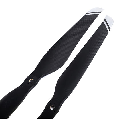 MAD CB2 carbon fiber paramotor propeller blades with matte black finish and 6-hole mounting hub