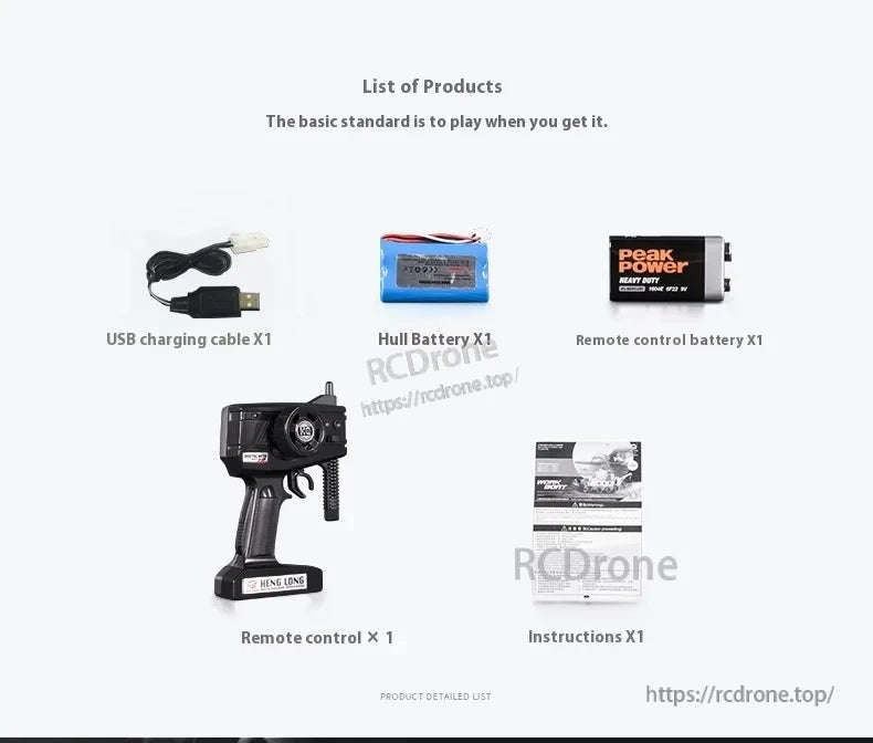 60cm Fire Rescue Water Spray RC Boat, Includes USB cable, hull battery, remote control battery, remote, and instructions. Ready to use immediately.