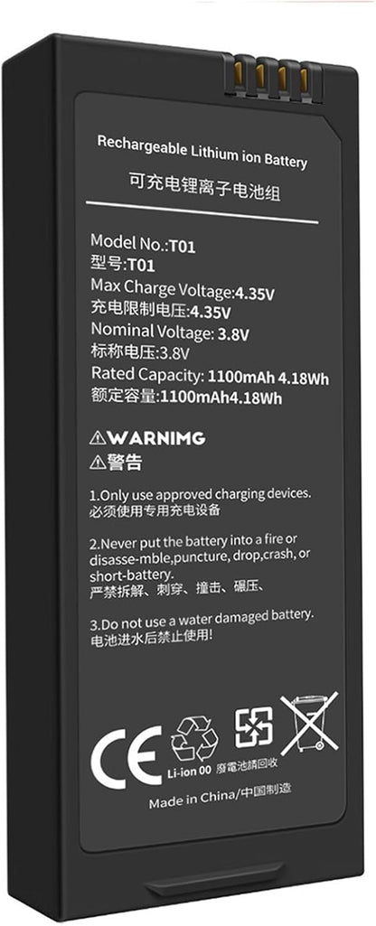 Tello Drone Battery - 1100mah 3.8V Lithium Battery for DJI Tello