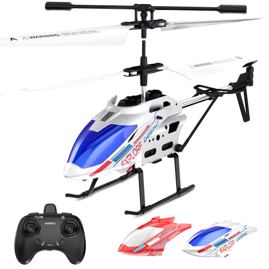 DEERC DE51 Rc हेलीकाप्टर - बच्चों के शुरुआती 2.4G विमान इनडोर फ्लाइंग लड़कों के खिलौने के लिए जाइरो के साथ एल्टीट्यूड होल्ड RC प्लेन