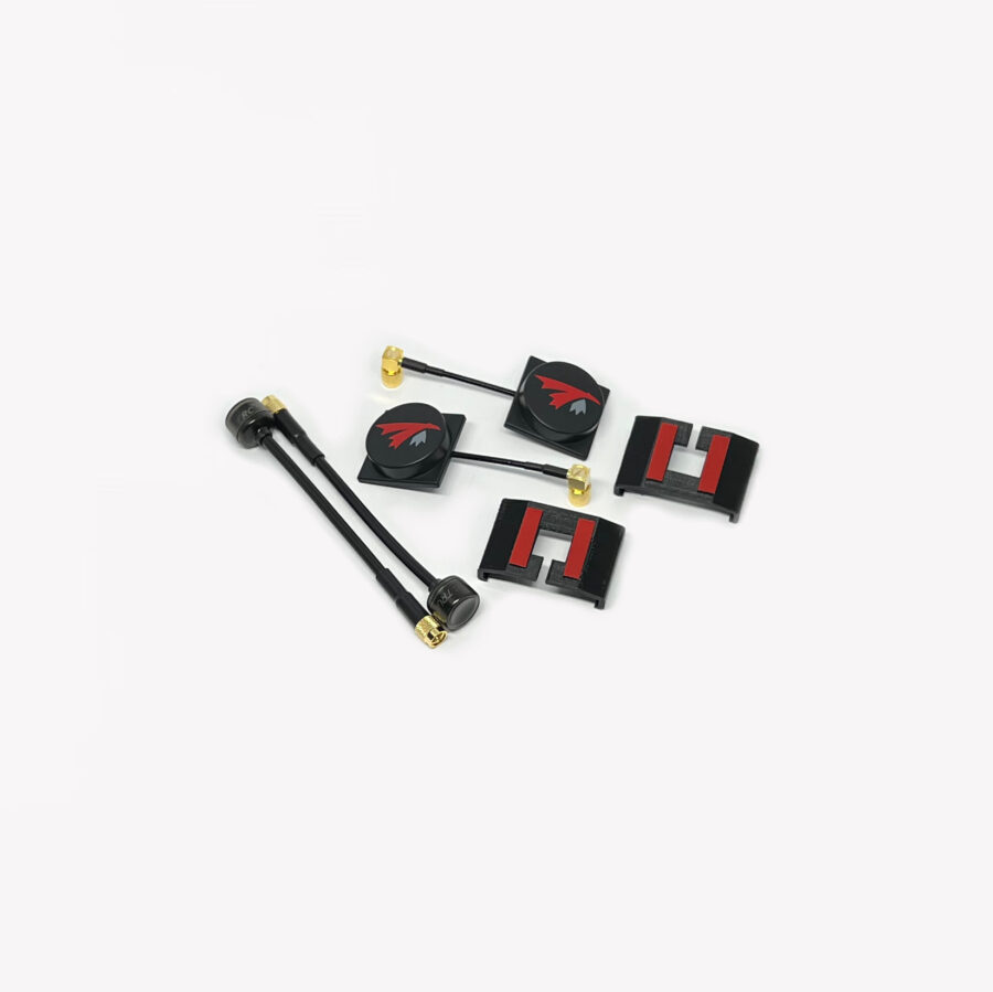TrueRC X-AIR 5.8 MK II Antenna Pair for HDzero Goggles, 5.1–6.7GHz, 10 dBic, 120deg beam, SMA male, 15mm low-profile