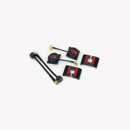 TrueRC X-AIR 5.8 MK II Antenna Pair for HDzero Goggles, 5.1–6.7GHz, 10 dBic, 120deg beam, SMA male, 15mm low-profile
