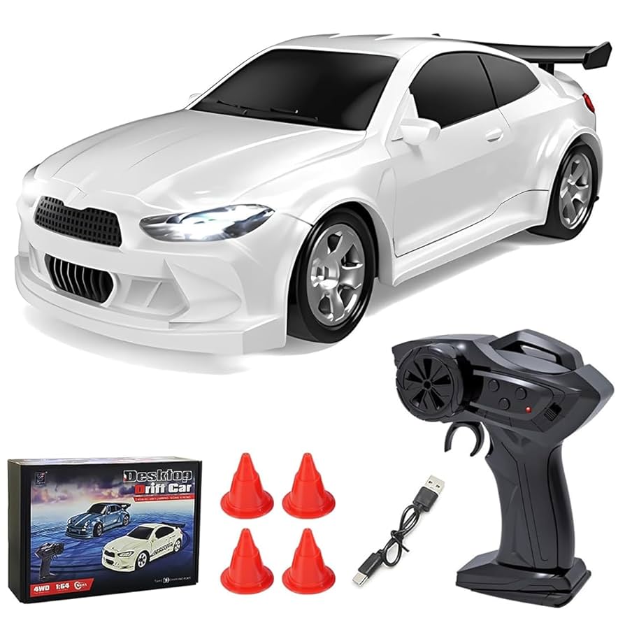 1/64 RC Car 2.4G 4WD High Speed Drift Mini Desktop Racing Car Four Wheel Drive Radio Controlled Mini GTR Racing Model Boy Toy