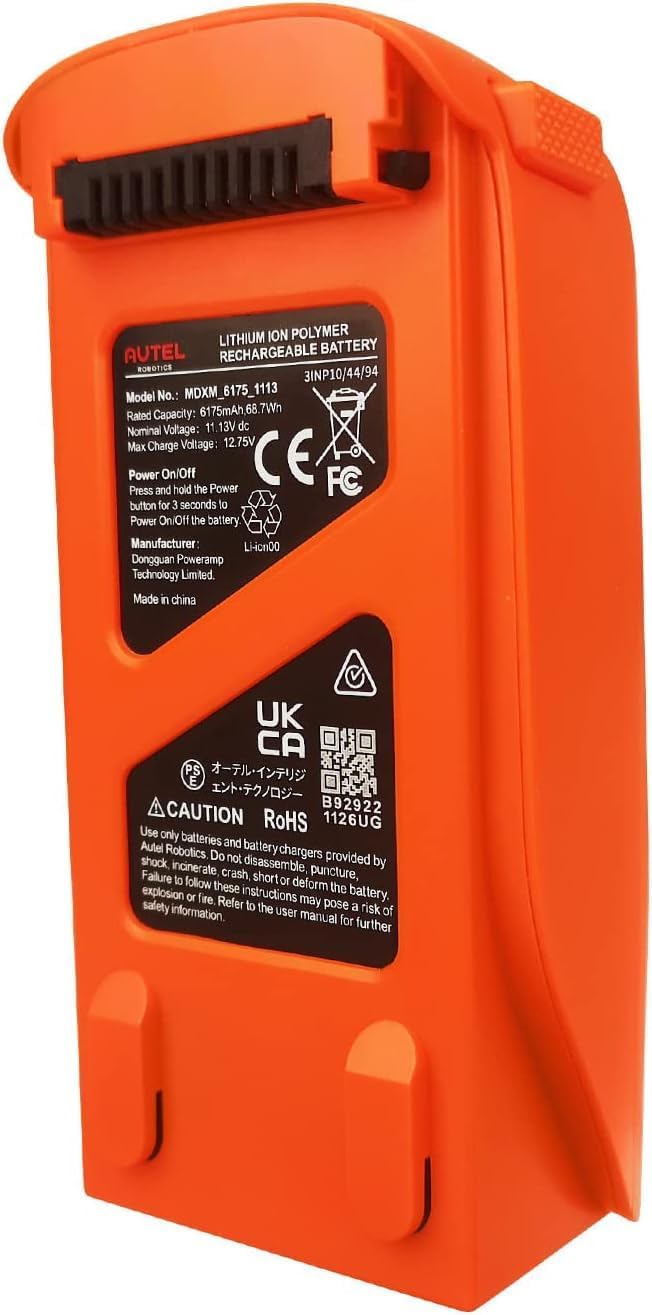 Lithium-ion polymer rechargeable battery with a capacity of 6175mAh and nominal voltage of 12.75V for Autel EVO Lite+