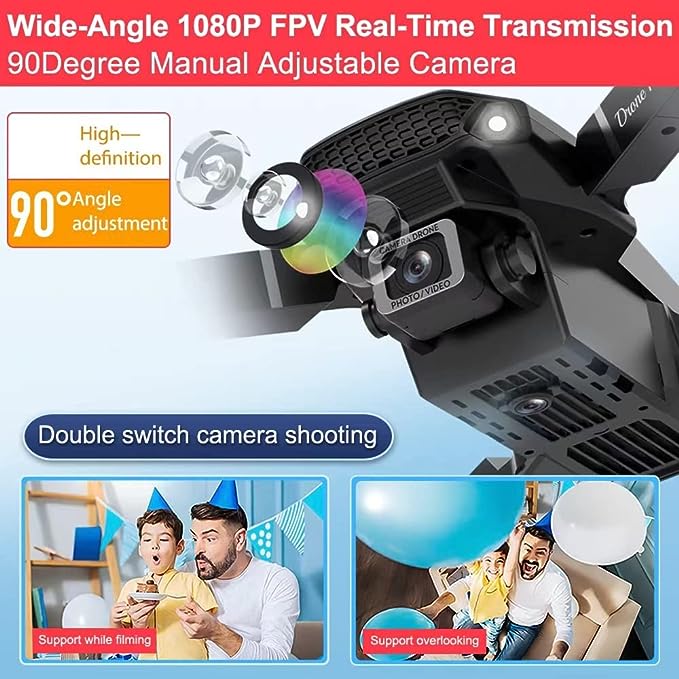 VISNEE Drone, Wide-Angle 1080P FPV Real-Time Transmission