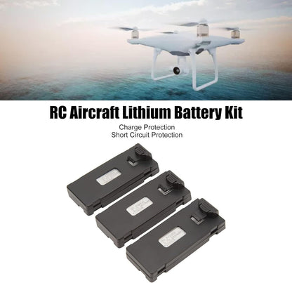 E88 Drone Battery, RC Aircraft Lithium Battery Kit Charge Protection Short Circuit