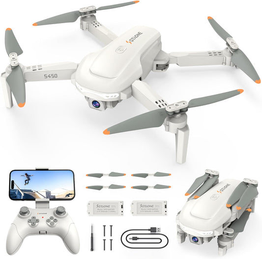 SOTAONE S450 Drone - 1080P HD FPV Drones for Kids with One Key Take Off/Land, Altitude Hold, Mini Foldable Drone with 2 Batteries