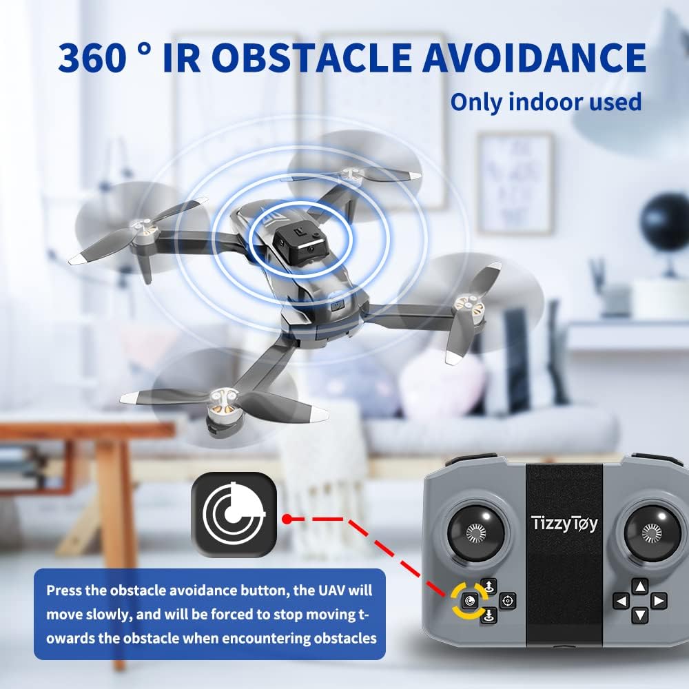 TizzyToy ‎BL01 Drone, IR OBSTACLE AVOIDANCE Tizzyid
