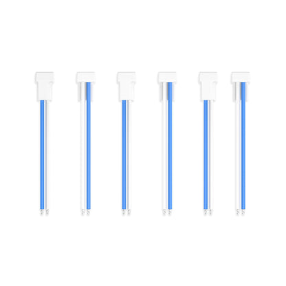BT2.0 Whoop Cable set with white plug and blue/white leads, multiple pieces on white background