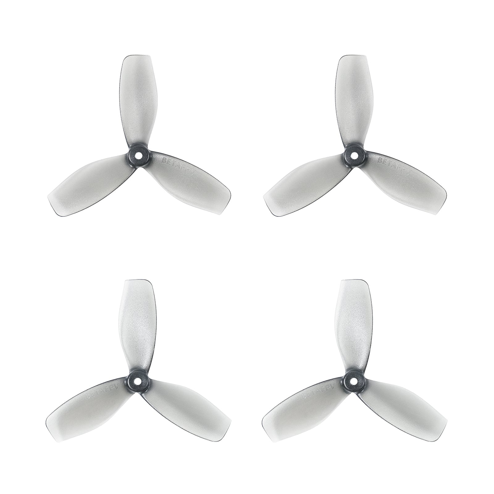BetaFPV Beta-45mm 3-Blade Propeller set, grey micro drone props on white background (4 pieces)