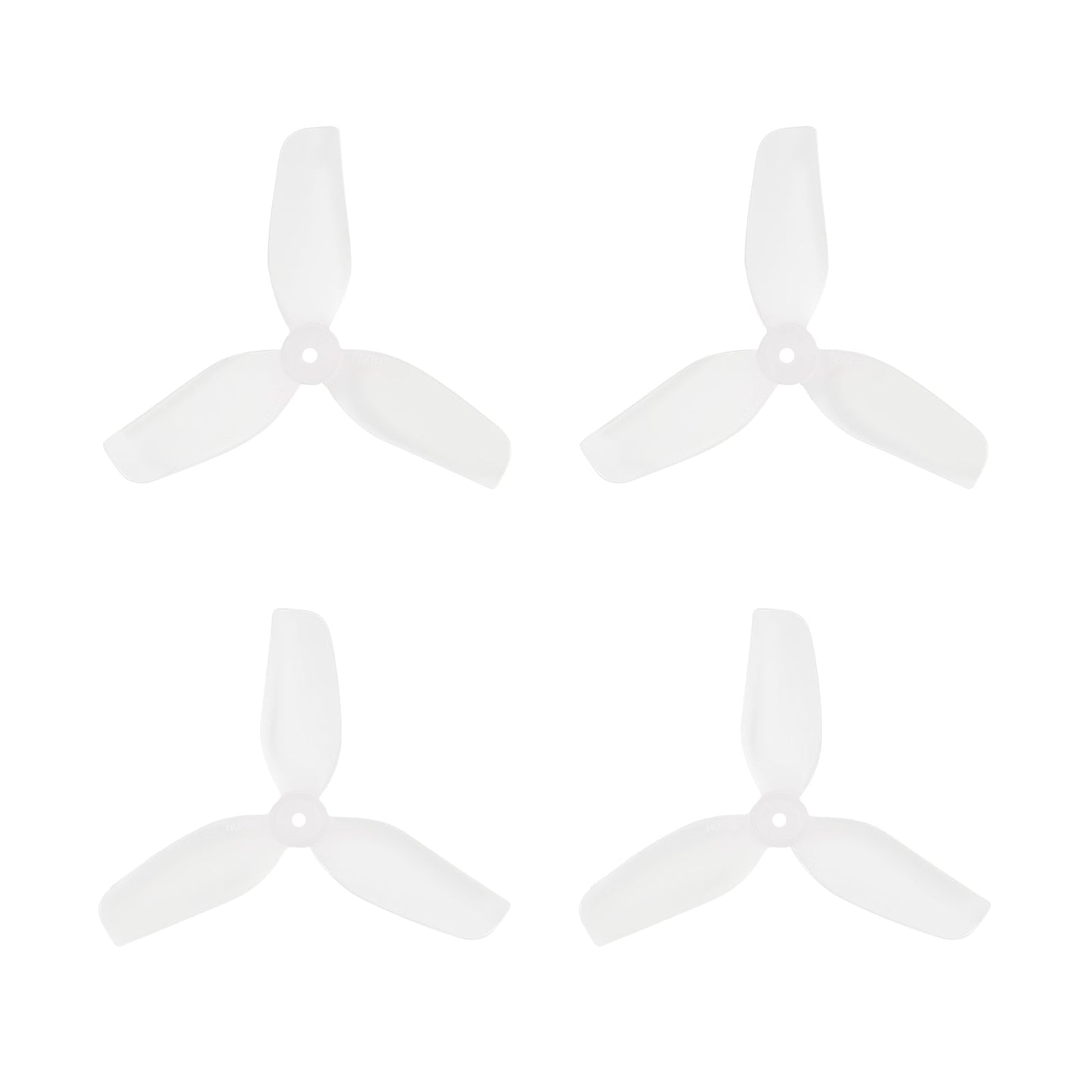 HQprop 31mm ultralight 3-blade propeller set, translucent clear (4 props)