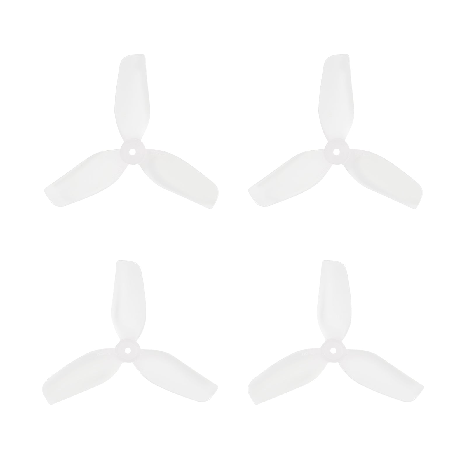 HQprop 31mm ultralight 3-blade propeller set, translucent clear (4 props)