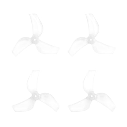 Gemfan 1219S 3-Blade Propeller set, clear three-blade micro drone props on white background