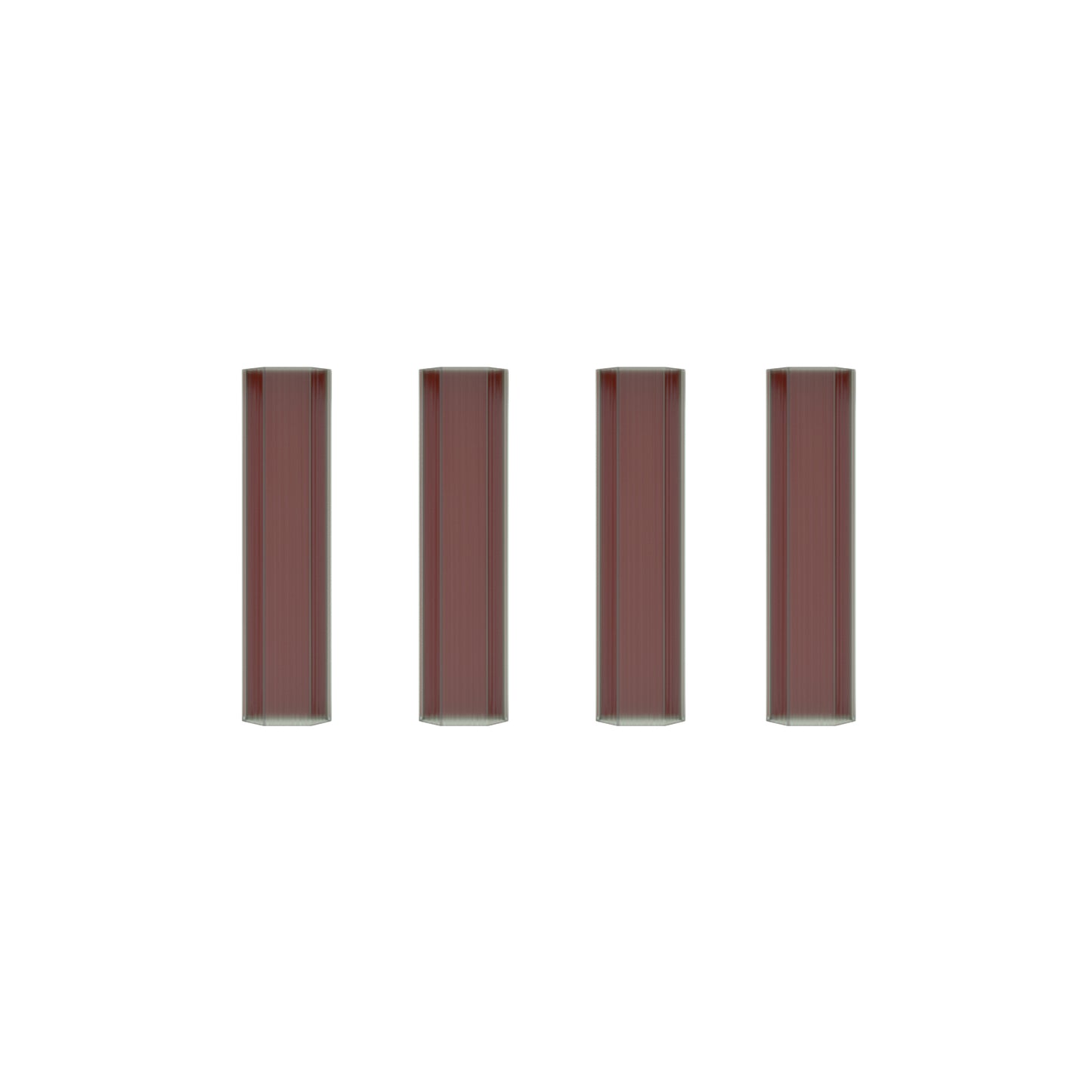 Set of four Flywoo G10 motor wire guard tubes in translucent brown for protecting and routing motor wires
