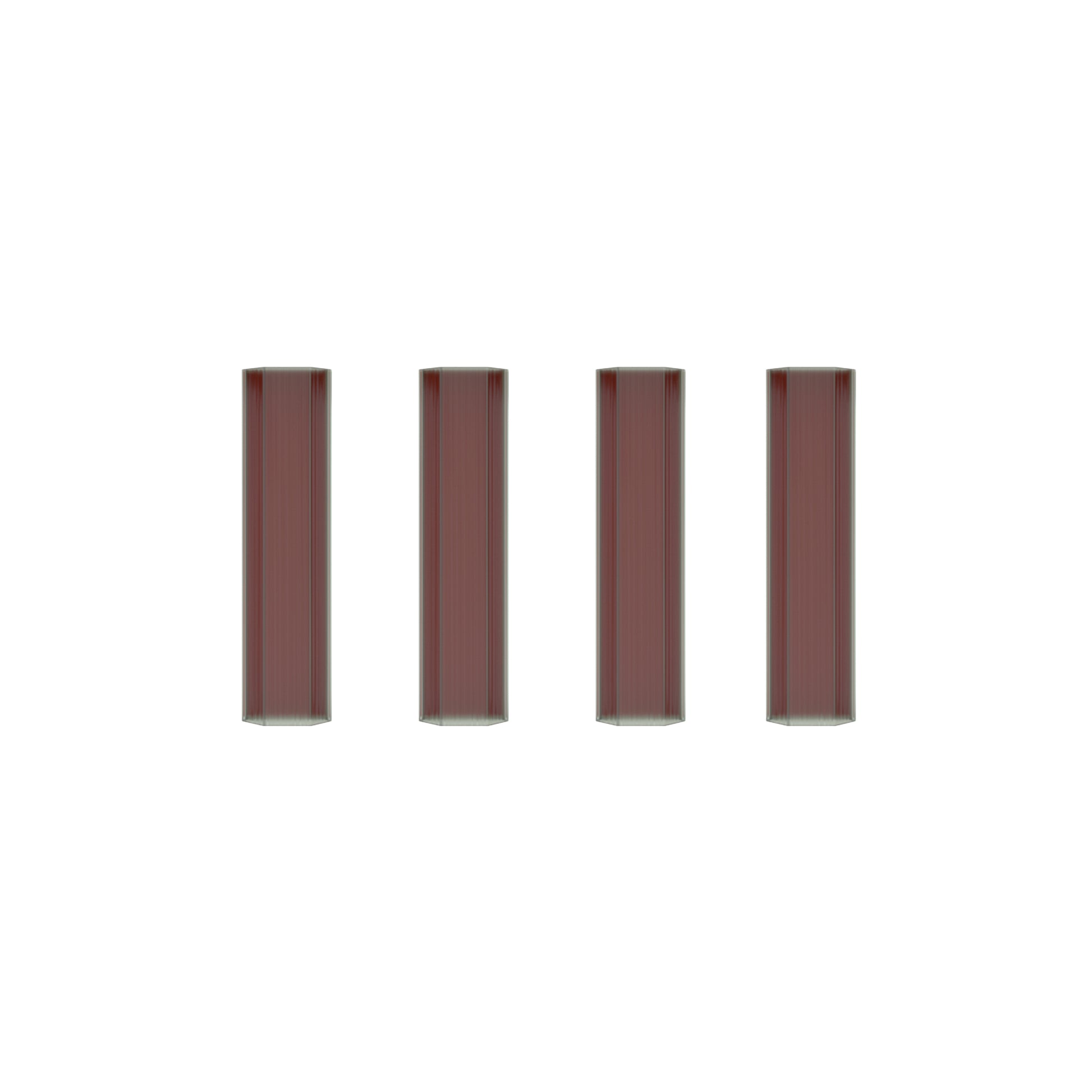 Set of four Flywoo G10 motor wire guard tubes in translucent brown for protecting and routing motor wires