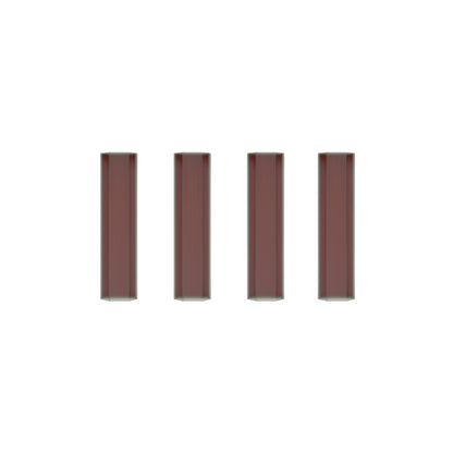 Set of four Flywoo G10 motor wire guard tubes in translucent brown for protecting and routing motor wires