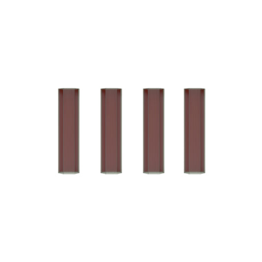 Set of four Flywoo G10 motor wire guard tubes in translucent brown for protecting and routing motor wires