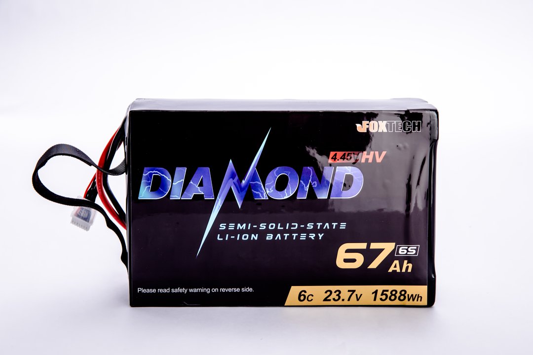 Diamond HVT Series 6S HV Semi-Solid Li-ion Battery with 23.7V and 1588Wh capacity.