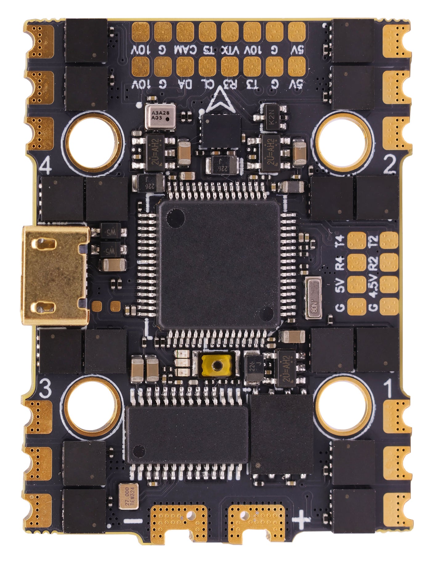 HAKRC F7220 BL32 40A AIO Flight Controller with 32-bit ESC – 2–6S, STM32F722, 20x20mm, Integrated Barometer & Blackbox