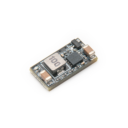 Controllable BEC module PCB, angled top view showing inductor and power components