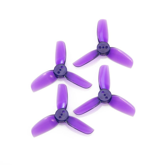 HQ Durable Prop T2X2.5X3 2-inch 3-blade propeller set, purple polycarbonate (2CW + 2CCW)