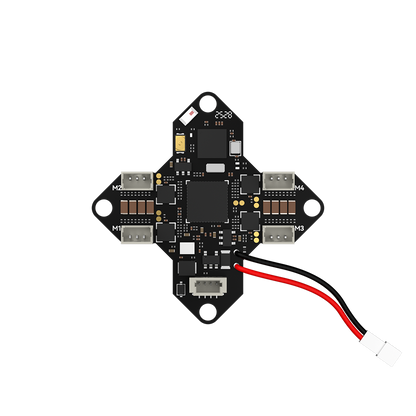 iFlight Borg G4 1S AIO flight controller board with M1–M4 motor plug ports and red/black battery lead