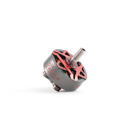 MAD KONKER Clear Sky 2306.5 FPV Motor, MAD KONKER Clear Sky 2306.5 FPV brushless motor with red top plate and threaded shaft