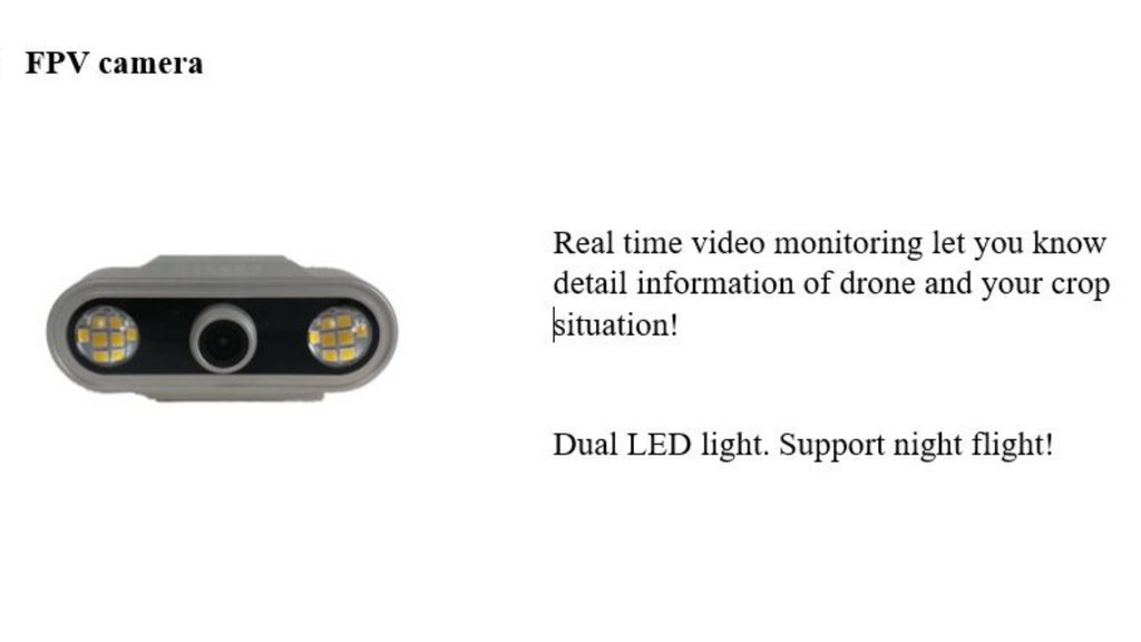 TTA G300 30L Agriculture Drone - 6 Axis 24 Acres Per Hour Heavy Lift Seed Spreader Sprayer Drone 15 TTA G300 30L Agriculture Drone, FPV camera Real time video monitoring let you know detail information of drone and your crop situation