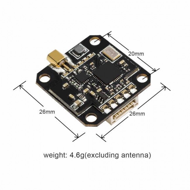 AKK FX3 FPV VTX - 5.8Ghz 37CH 25mW/200mW/400mW/600mW Switchable FPV Video Transimtter with MMCX Integrated OSD FC