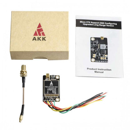 AKK FX2-ultimate-mini VTX - 5.8GHZ 8Channel 10KM 25mW/200mW/600mW/1000mW/1200mW FPV Video Transmitter Support Smart Audio