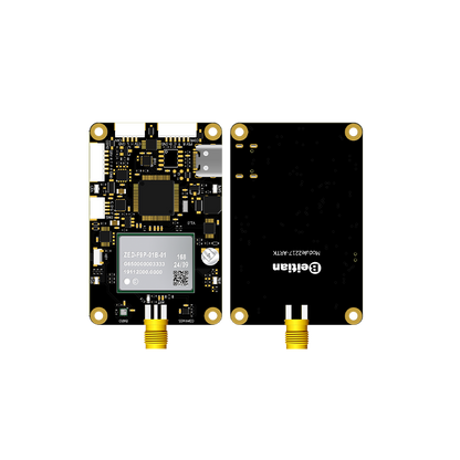Beitian BG-518 ZED-F9P GNSS RTK positioning module PCB and back plate, top and rear views