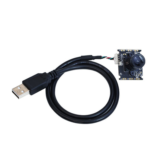 DOFBOT X3PLUS Camera module with USB cable and board-mounted lens, isolated on white