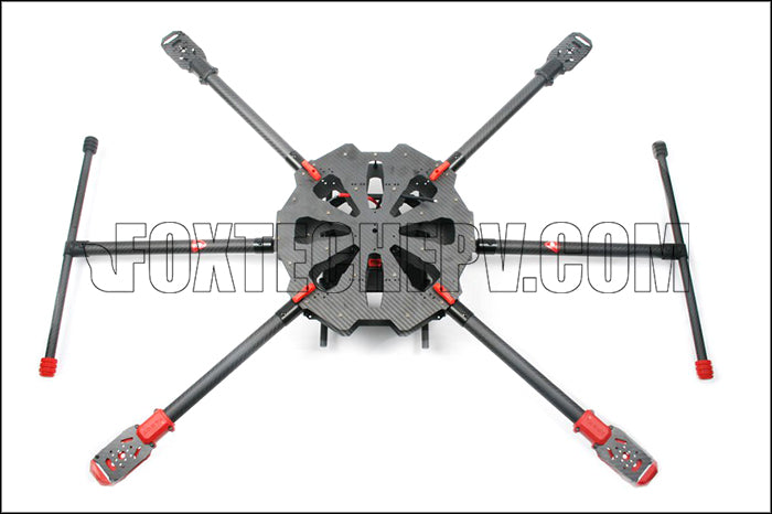 Tarot X4 TL4X001 specifications: 960mm wheelbase, 22-24 inch propeller compatibility, and more.