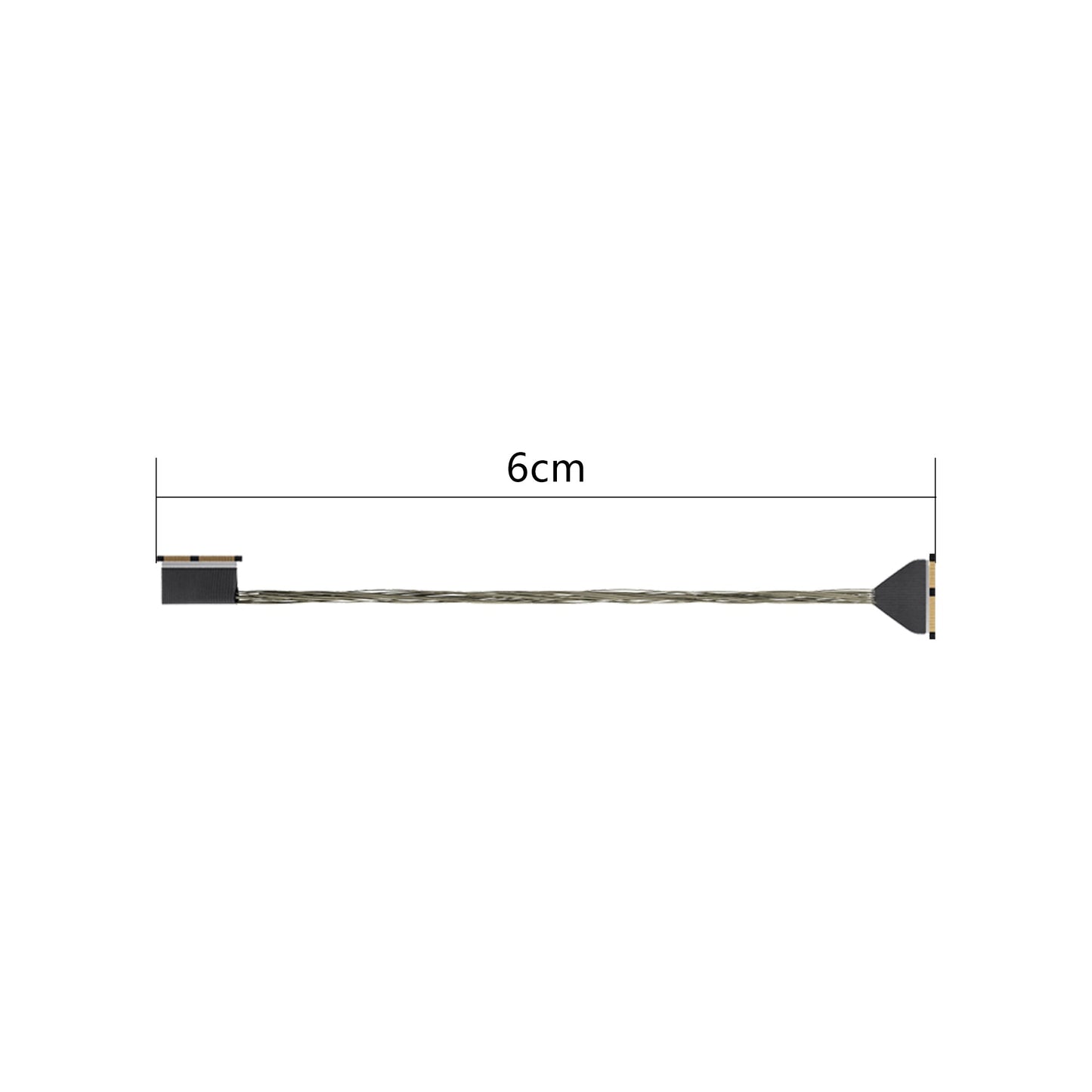 DJI O4 Pro Coaxial Cable replacement lead, 6 cm length shown with compact board connectors