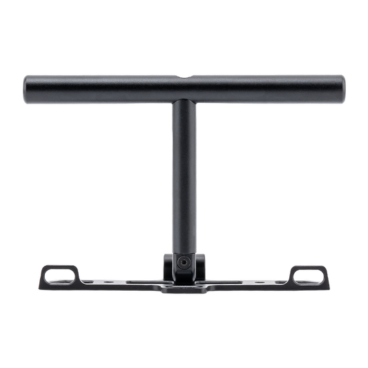 RadioMaster GX12 Aluminum Radio Multi-Stand for GX12 radio controller, front view with T-handle and mounting plate