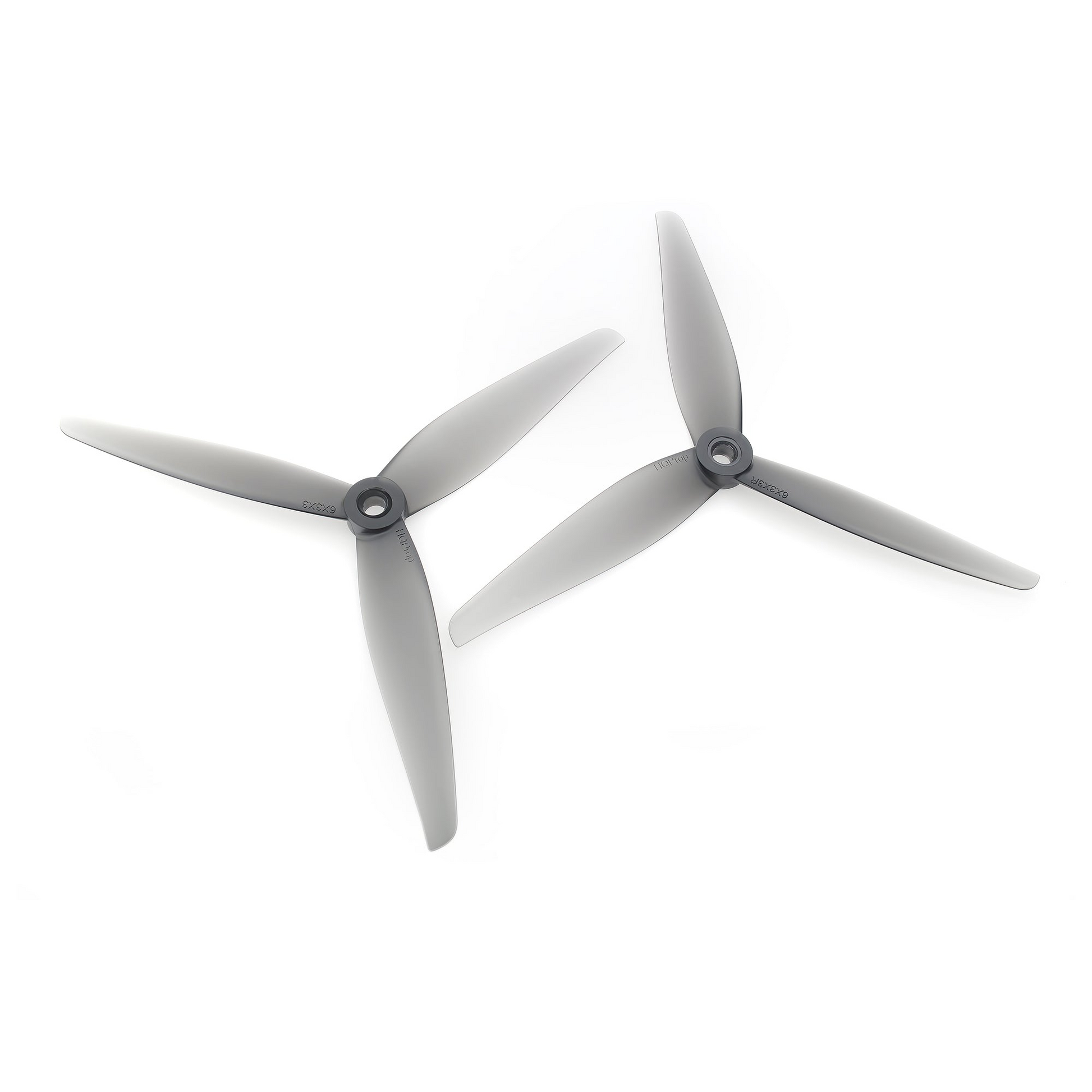 HQProp 6X3X3 poly carbonate propellers, 6-inch 3-blade set in gray (2CW + 2CCW)