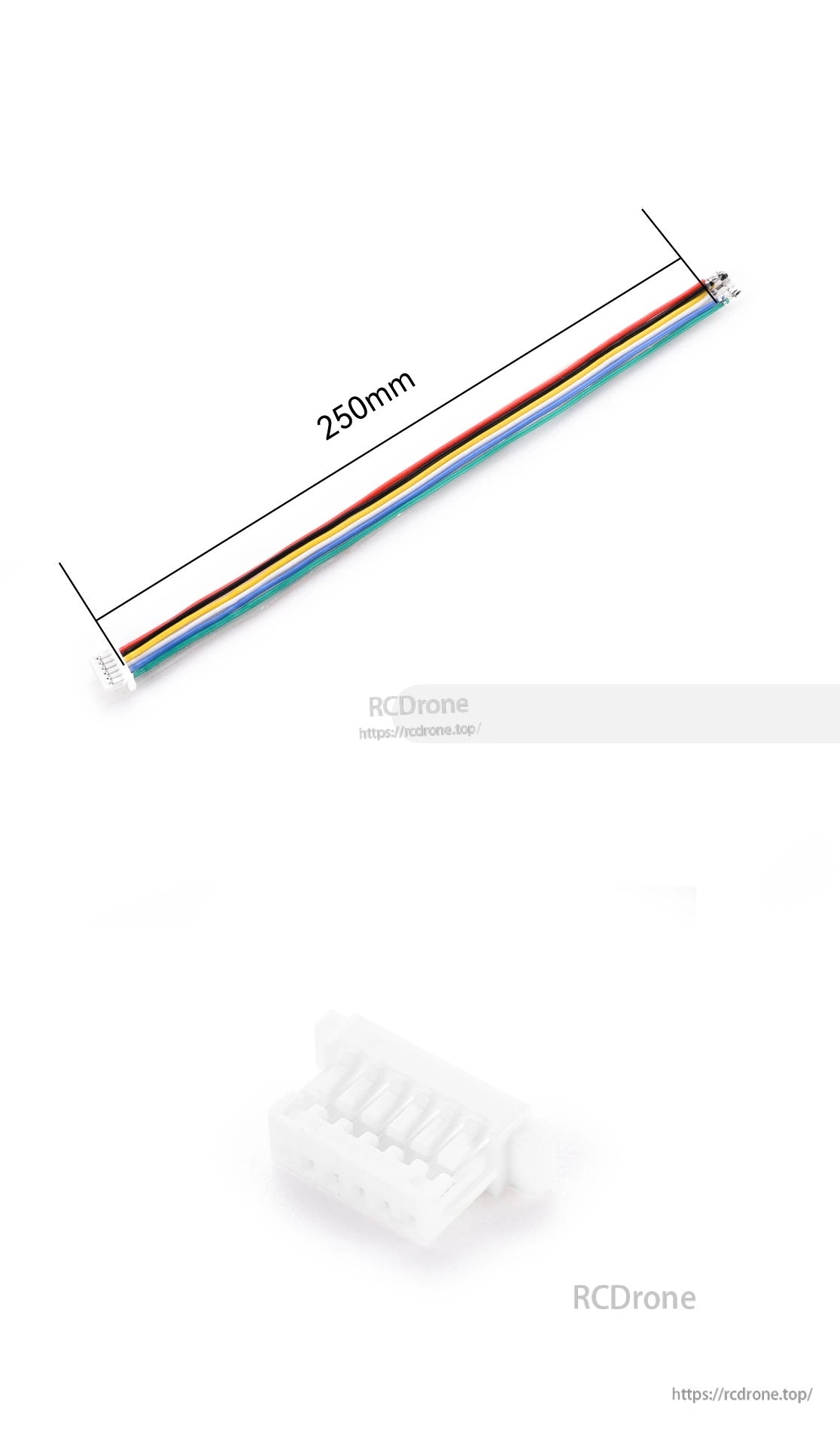 6pin-SH1.0mm to 6pin-SH1.0mm GPS Cable, one end with connector, one end without (5PCS)