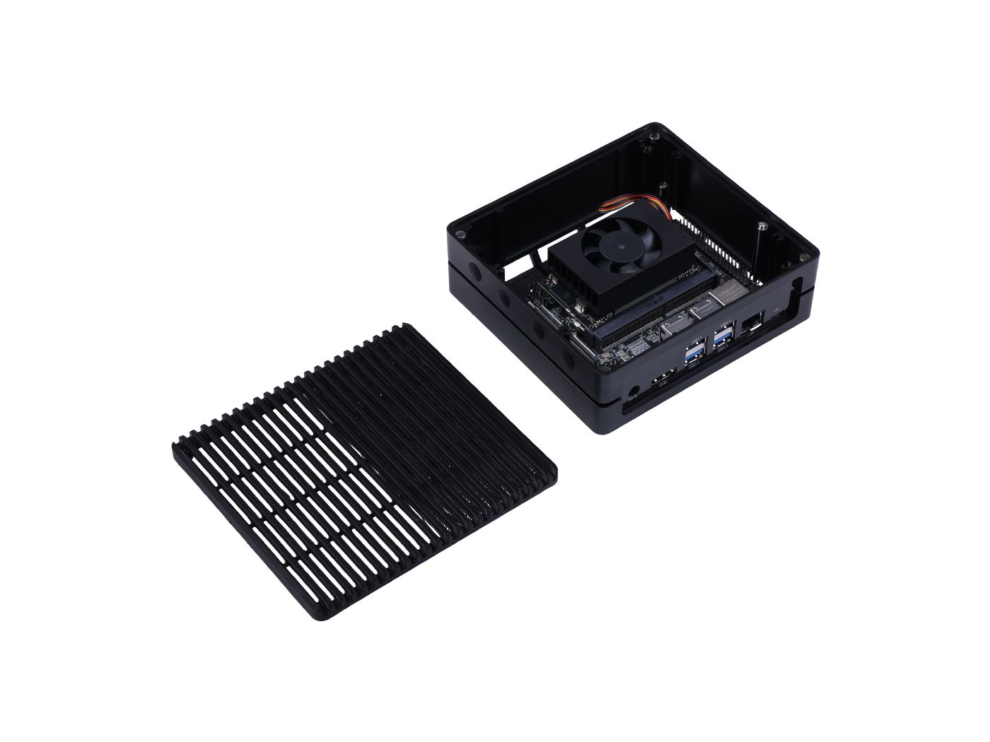 reComputer J3010 Edge AI Computer with Jetson Orin Nano 4GB, 20–34 TOPS, 128GB SSD, Wi‑Fi/BT, 4x USB 3.2, HDMI, GbE