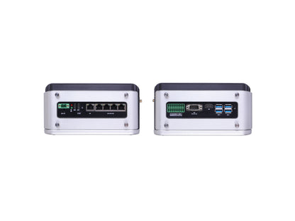 reServer Industrial J3011 Fanless AI NVR Server, Jetson Orin Nano 8GB 40 TOPS, 5x GbE PoE, Dual 2.5" SATA Bays