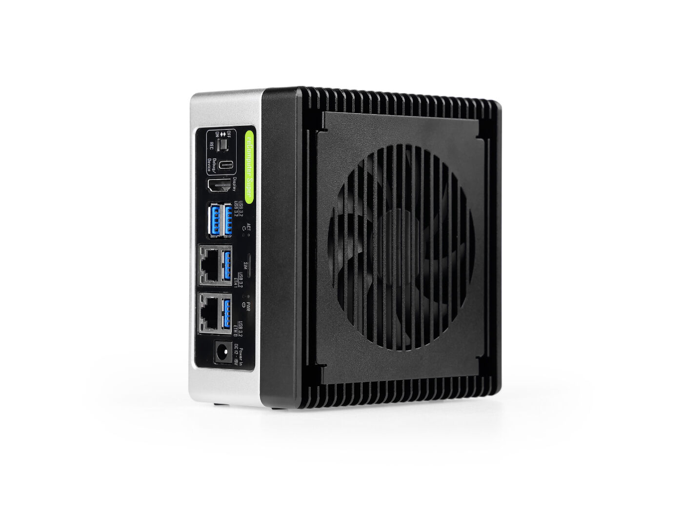 reComputer Super J4012 Edge AI Computer, Jetson Orin NX 16GB, 157 TOPS, 4x USB 3.2, 2x GbE, HDMI 2.1